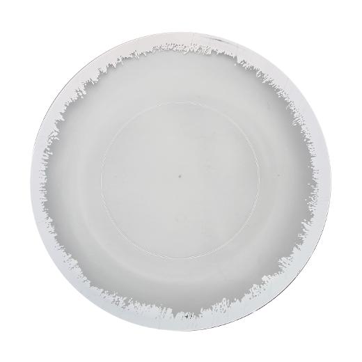 8" Silver Scratched Design Plastic Plates - 10 ct.