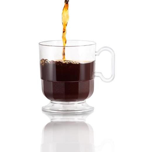 Clear Glazed Coffee Cup w/ Handle (8)