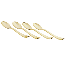 Exquisite Classic Gold Plastic Spoons - 20 Ct.